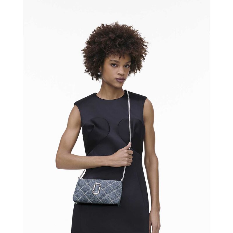MARC JACOBS The Quilted Denim Snapshot Pochette image number 1